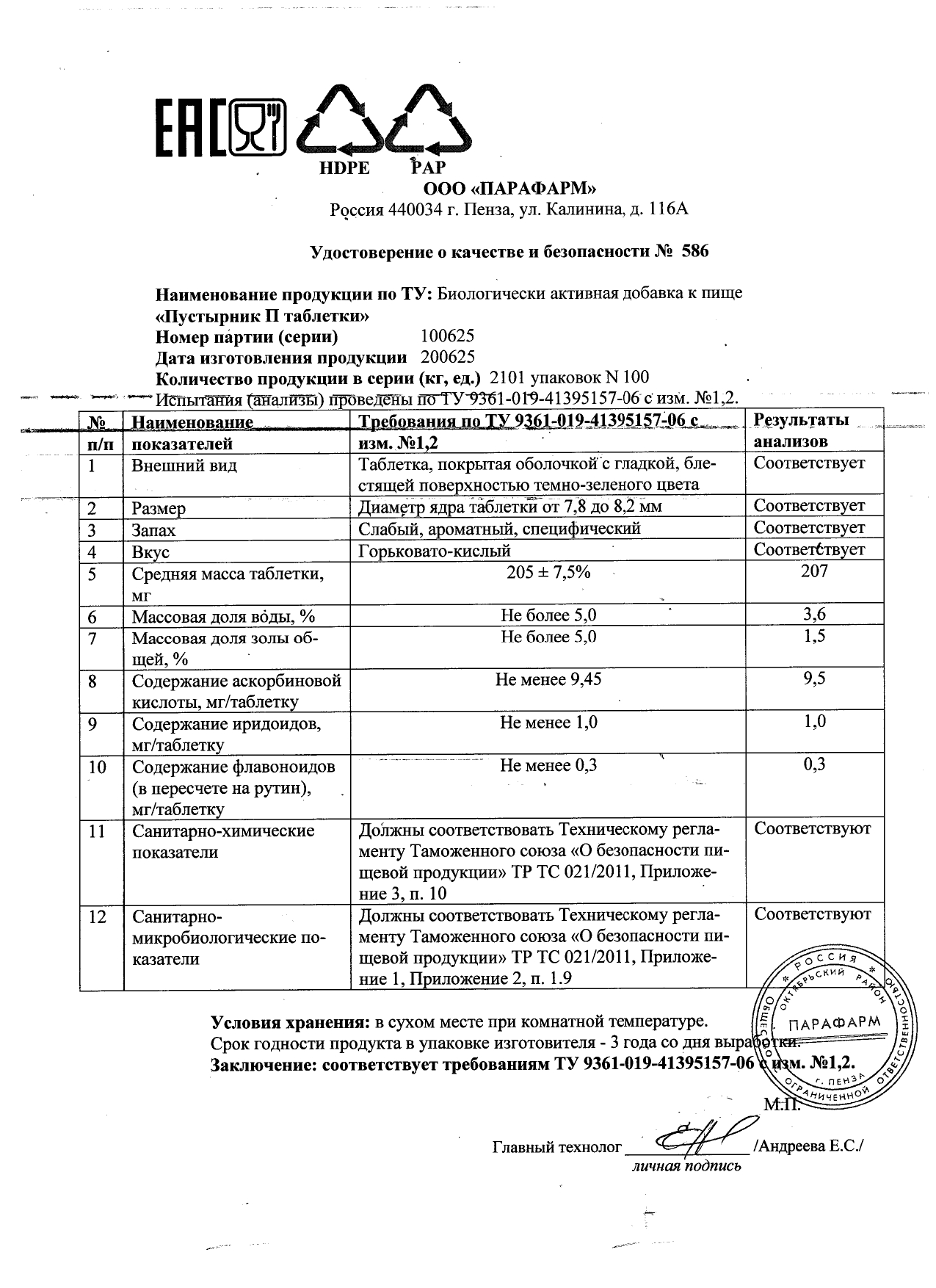 Паспорт №062025
